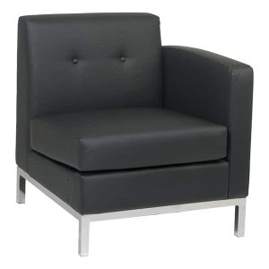 Madison Black Left Armchair rental in Orlando for corporate events, trade shows, and conventions