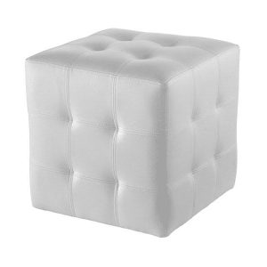 Modern White Box Ottoman