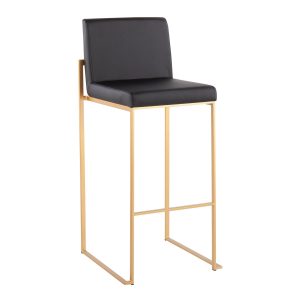 PAYTON GOLD BAR STOOL BLACK