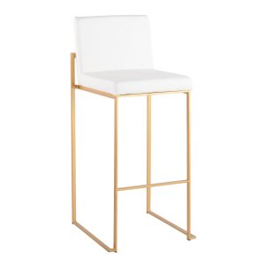 PAYTON GOLD BAR STOOL WHITE