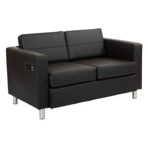 Spark Charging Black Loveseat